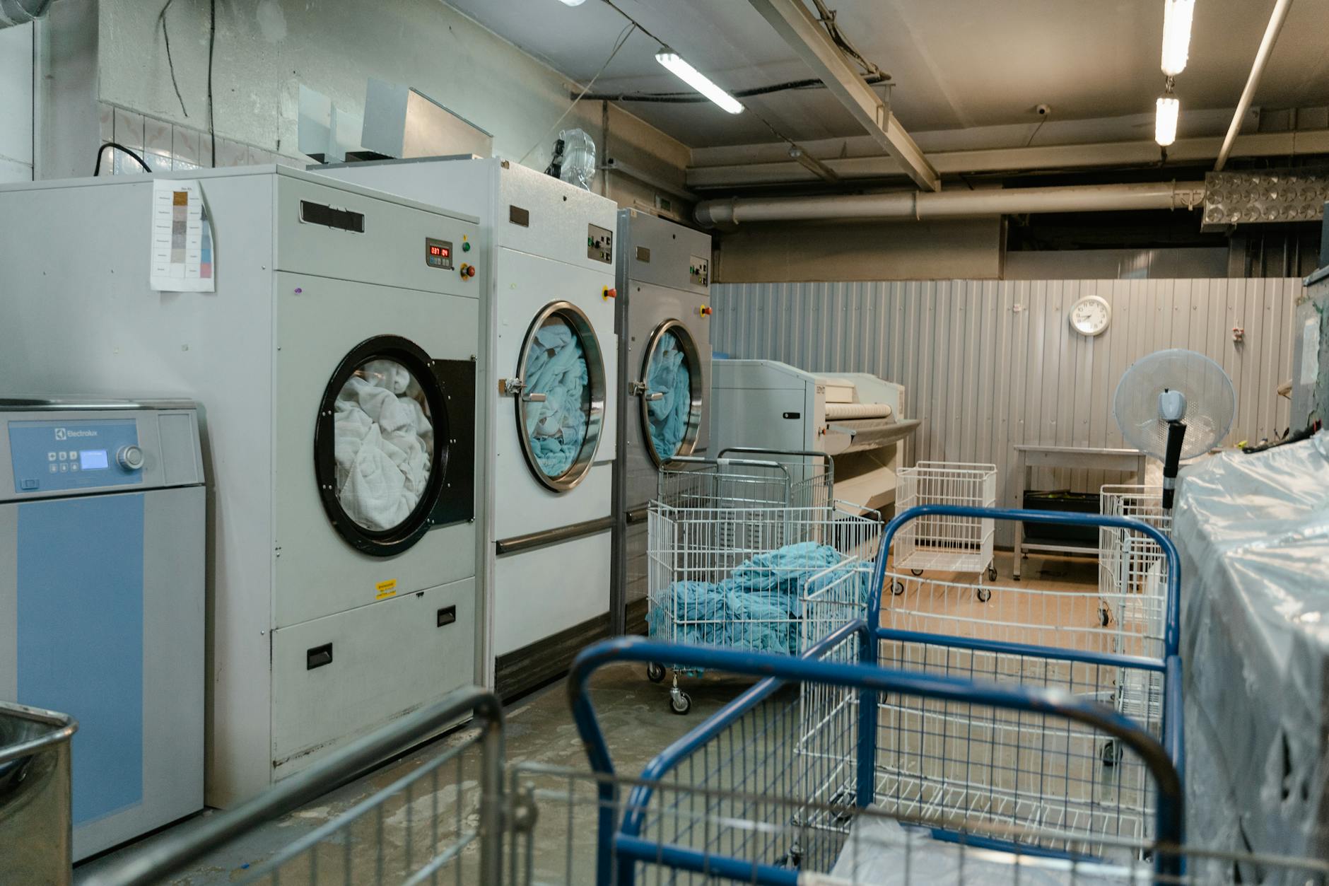 heavy duty washing machine in the service area